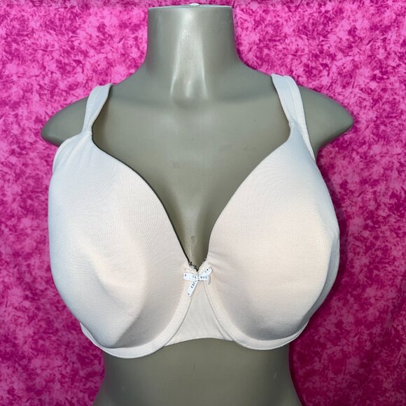LANE BRYANT CACIQUE COTTON FULL COVERAGE BRA SZ 38F - Picture 1 of 2